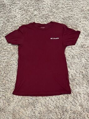 Columbia Short Sleeve Logo Tee - Maroon